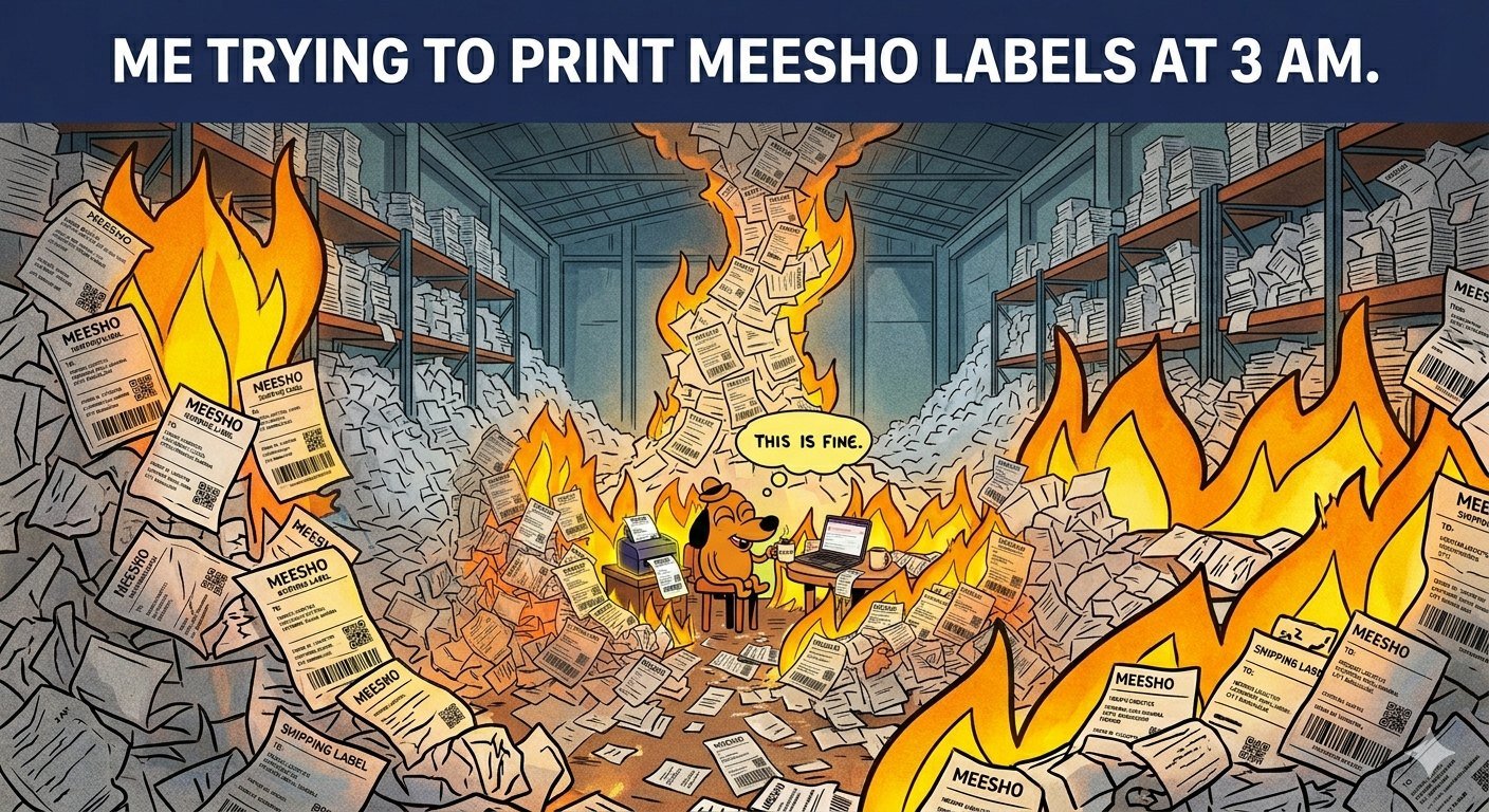 Wie man Meesho Shipping Labels druckt, ohne ein schreiender Meme Lord zu werden